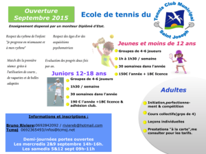 TCMSJ Ecole tennis